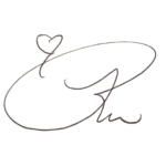 Kim written in cursive with a heart accent at the top left of the K.