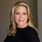 Client testimonial image featuring Linda-Fisk, smiling in a professional headshot.