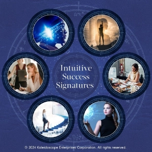 A circular graphic showing six different career paths with the text "Intuitive Success Signatures" in the center, set against a blue background.