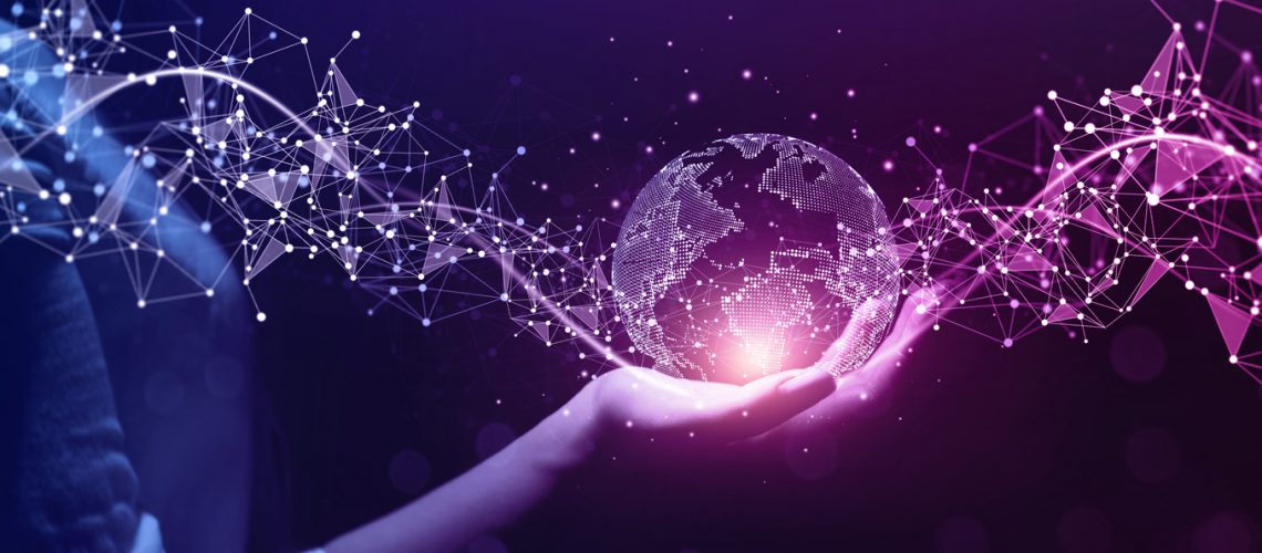 Metaverse Technology.Next generation technology.Global networking connection,science, innovation and communication technology